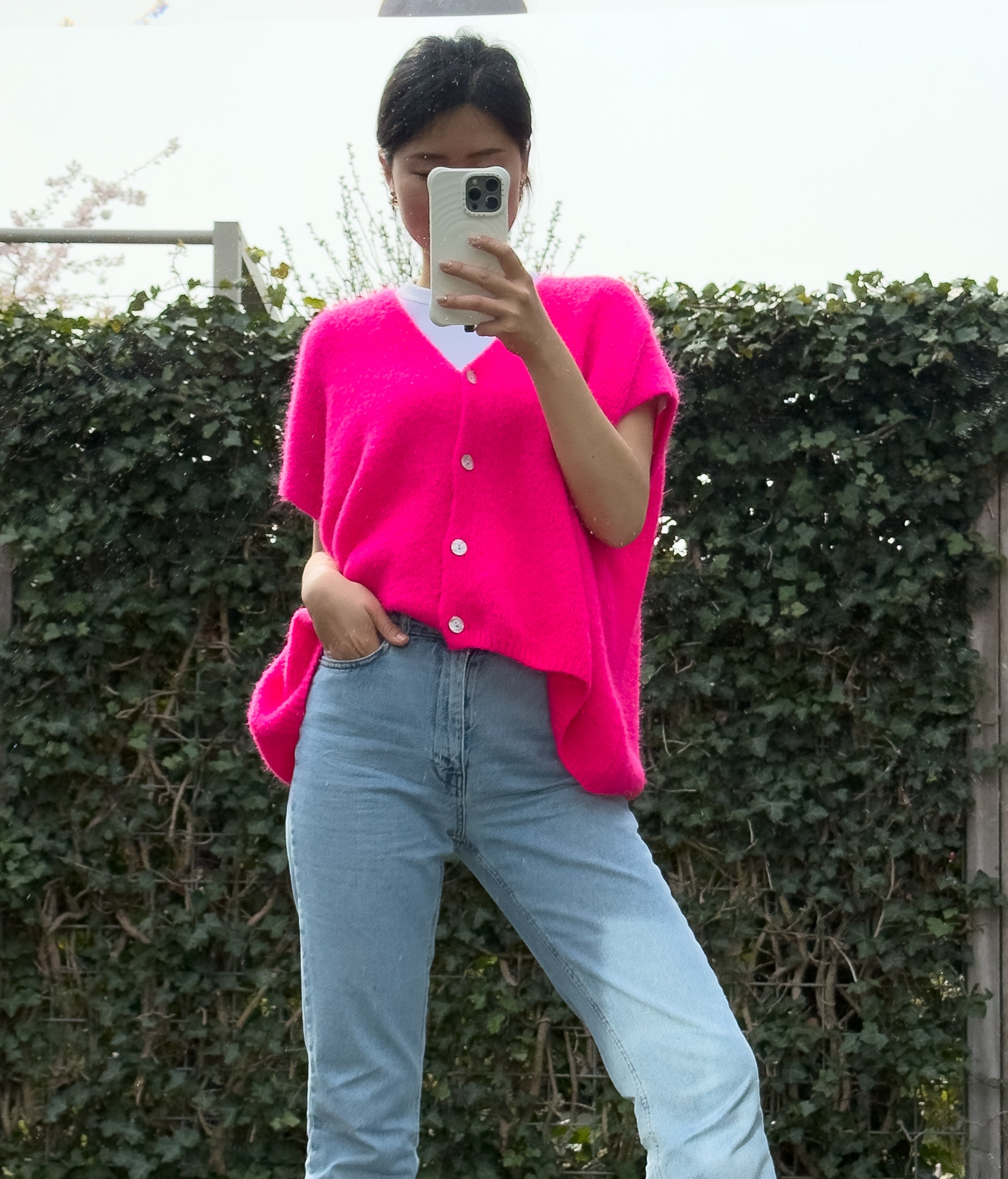 Electric pink Mohair